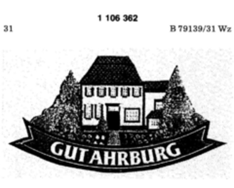 GUT AHRBURG Logo (DPMA, 03.04.1986)