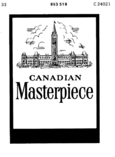 CANADIAN Masterpiece Logo (DPMA, 04/19/1974)