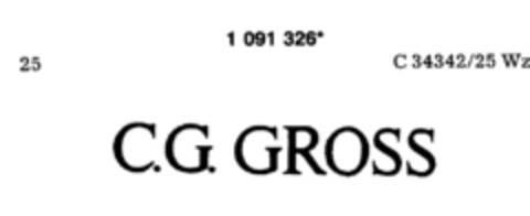 C.G. GROSS Logo (DPMA, 17.07.1985)