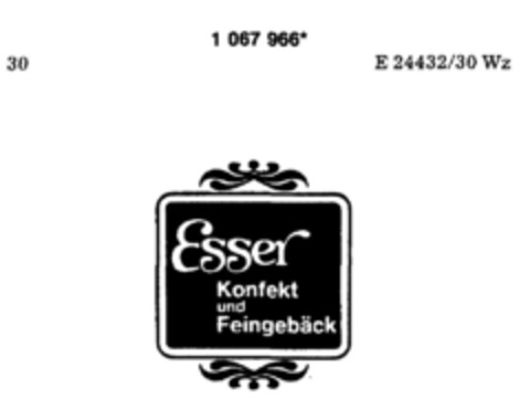 Esser Konfekt und Feingebäck Logo (DPMA, 06/28/1984)