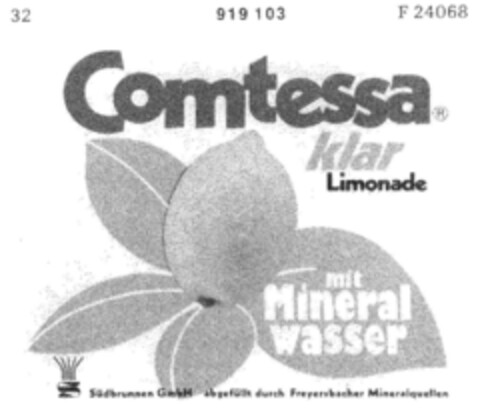 Comtessa klar Limonade Logo (DPMA, 27.12.1972)