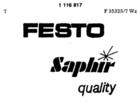 FESTO Saphir quality Logo (DPMA, 05/13/1987)