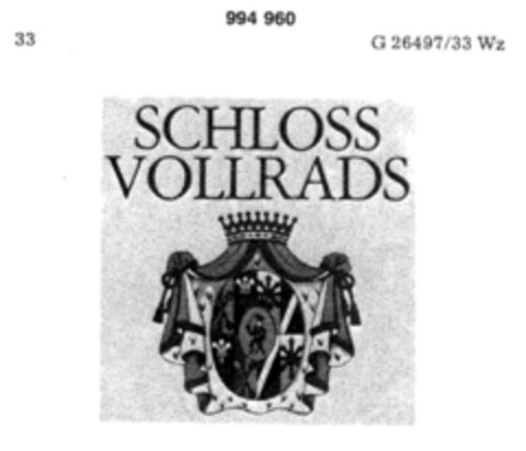 SCHLOSS VOLLRADS Logo (DPMA, 01/26/1979)