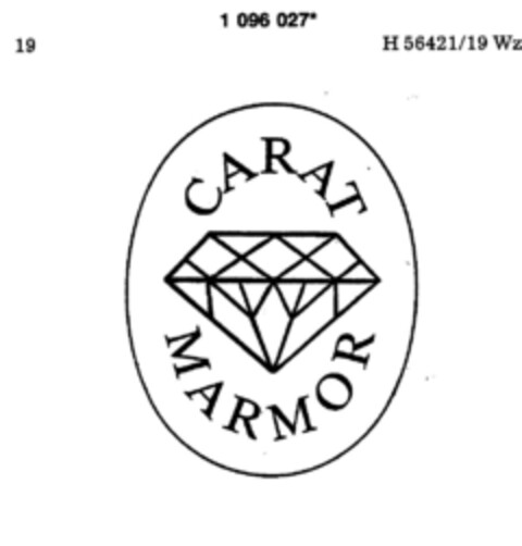 CARAT MARMOR Logo (DPMA, 07/24/1986)