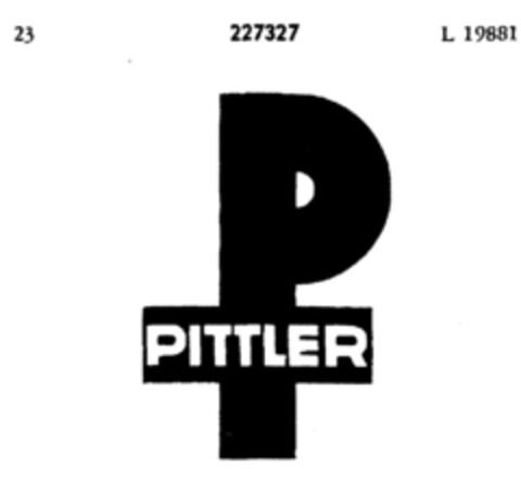 P PITTLER Logo (DPMA, 09.09.1918)