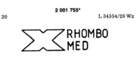 X RHOMBO MED Logo (DPMA, 03/05/1991)