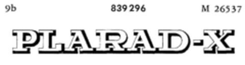 PLARAD-X Logo (DPMA, 22.08.1966)