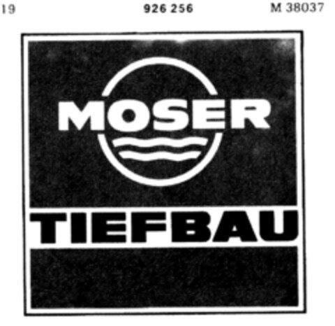 MOSER TIEFBAU Logo (DPMA, 30.07.1973)