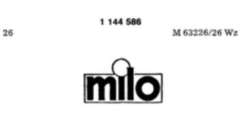 milo Logo (DPMA, 09.07.1988)