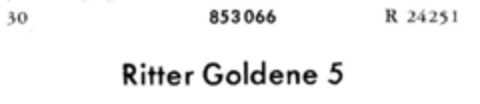 Ritter Goldene 5 Logo (DPMA, 28.02.1968)