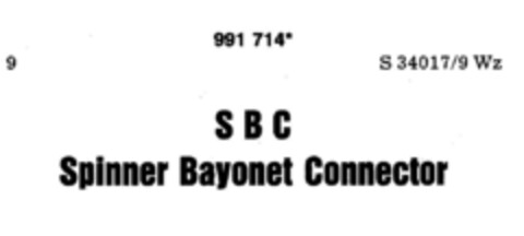 SBC Spinner Bayonet Connector Logo (DPMA, 18.09.1979)