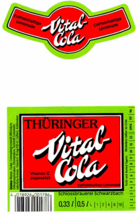 Vital-Cola Logo (DPMA, 09.04.1994)