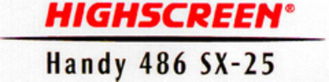 HIGHSCREEN Handy 486 SX-25 Logo (DPMA, 21.07.1993)
