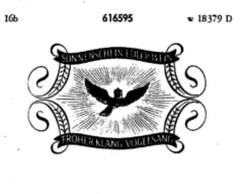 SONNENSCHEIN VEDLER WEIN FROHER KLANG-VOGELSANG Logo (DPMA, 04.06.1949)