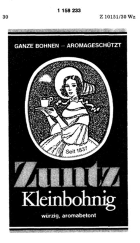 Zuntz Kleinbohnig Logo (DPMA, 06/30/1989)