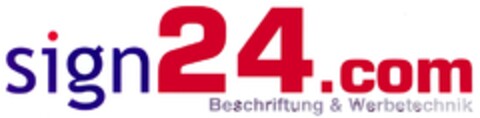 sign24.com Beschriftung & Werbetechnik Logo (DPMA, 02/12/2008)