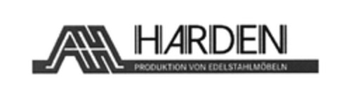 AH HARDEN PRODUKTION VON EDELSTAHLMÖBELN Logo (DPMA, 28.06.2016)