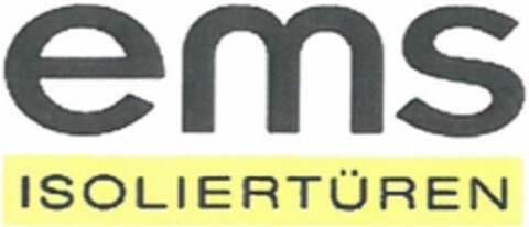 ems ISOLIERTÜREN Logo (DPMA, 14.05.2019)