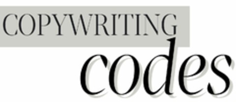 COPYWRITING codes Logo (DPMA, 03/06/2023)