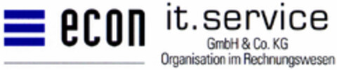 econ it. service GmbH & Co. KG Organisation im Rechnungswesen Logo (DPMA, 04/10/2002)