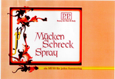 Mücken Schreck Spray P.P. Beauty for Hair & Body Logo (DPMA, 11.04.1997)