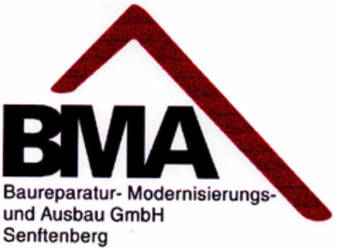 BMA Baureparatur-Modernisierungs- und Ausbau GmbH Senftenberg Logo (DPMA, 05.11.1997)