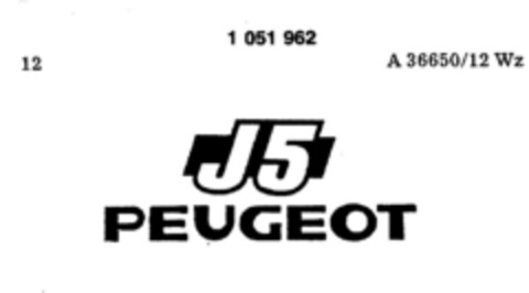 J5 PEUGEOT Logo (DPMA, 07.02.1983)