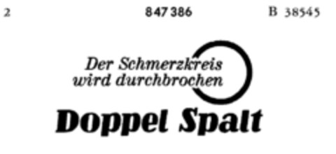 Doppel Spalt Logo (DPMA, 07/24/1967)