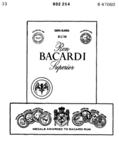 Ron BACARDI Superior Logo (DPMA, 09.11.1971)