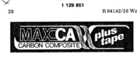 MAX CA CARBON COMPOSITE plus tape Logo (DPMA, 23.03.1988)