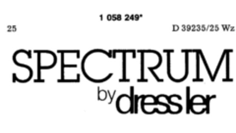 SPECTRUM by dressler Logo (DPMA, 12.12.1983)