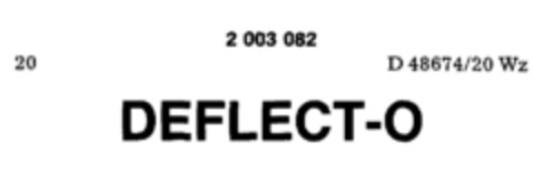 DEFLECT-O Logo (DPMA, 05.11.1990)