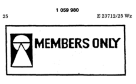 MEMBERS ONLY Logo (DPMA, 01.07.1983)