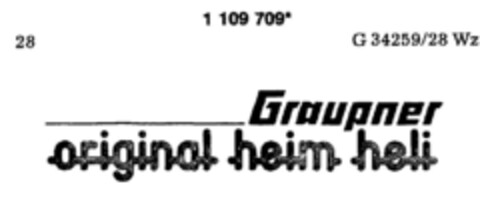 Graupner original heim heli Logo (DPMA, 04/25/1987)