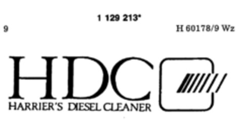 HDC HARRIER`S DIESEL CLEANER Logo (DPMA, 15.09.1988)