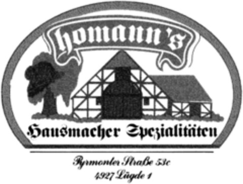 homann's Hausmacher Spezialitäten Logo (DPMA, 31.08.1992)