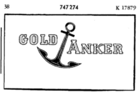 GOLD ANKER Logo (DPMA, 22.08.1960)