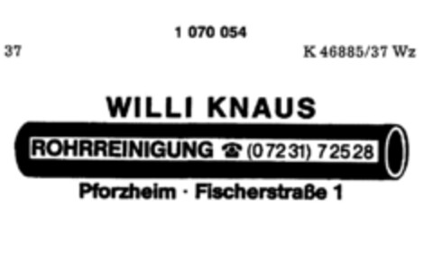 WILLI KNAUS ROHRREINIGUNG Logo (DPMA, 24.03.1984)