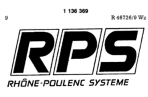 RPS RHONE POULENC SYSTEME Logo (DPMA, 05/24/1988)