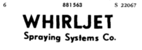 WHIRLJET Spraying Systems Co. Logo (DPMA, 08.04.1969)