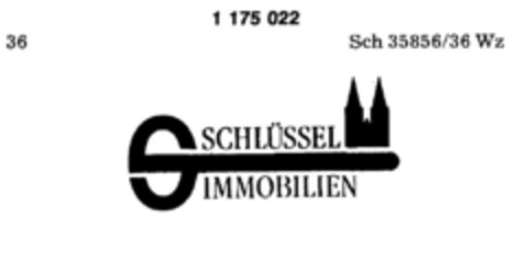 SCHLÜSSEL IMMOBILIEN Logo (DPMA, 12.12.1989)