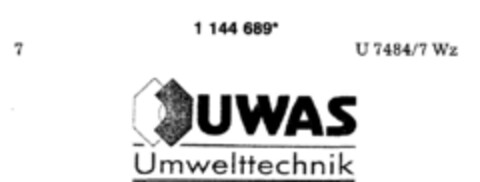 UWAS Umwelttechnik Logo (DPMA, 04/19/1989)