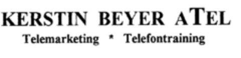 KERSTIN BEYER ATEL Telemarketing * Telefontraining Logo (DPMA, 03/10/2000)