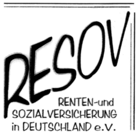 RESOV RENTEN- und SOZIALVERSICHERUNG in DEUTSCHLAND e.V. Logo (DPMA, 04/23/2001)