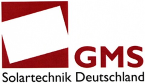 GMS Solartechnik Deutschland Logo (DPMA, 02.10.2009)