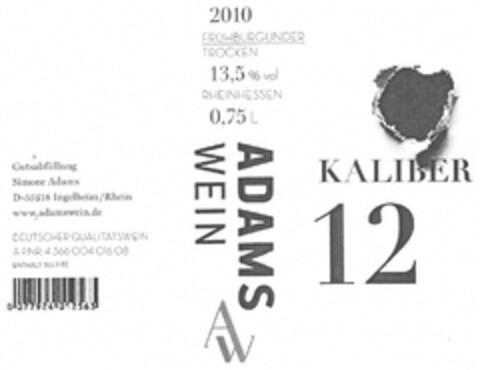 KALIBER 12 Logo (DPMA, 25.11.2011)