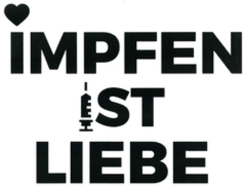 IMPFEN IST LIEBE Logo (DPMA, 18.03.2021)