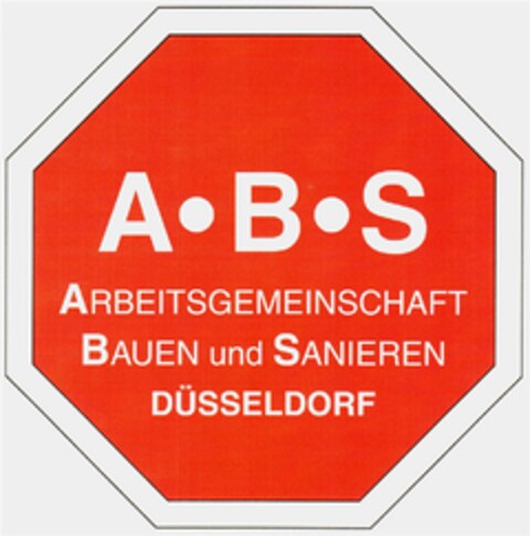 A B S ARBEITSGEMEINSCHAFT BAUEN und SANIEREN DÜSSELDORF Logo (DPMA, 18.10.2007)