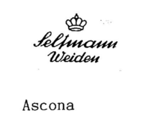 Seltmann Weiden  Ascona Logo (DPMA, 27.01.1995)