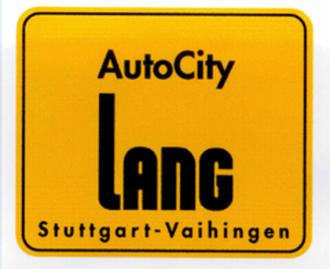 AutoCity LANG Stuttgart-Vaihingen Logo (DPMA, 19.02.1998)